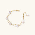 Baroque pearl layered bracelet in 18K gold vermeil