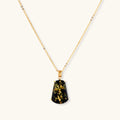 Forest Gold Amber Necklace in 18K gold-plated sterling silver